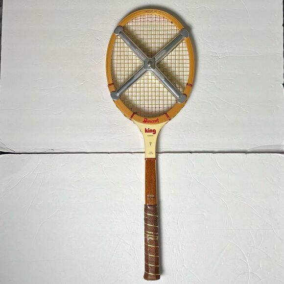 Bancroft Billie Jean King Personal Wooden Tennis Racquet 4 1/2 Light - Picture 3 of 11